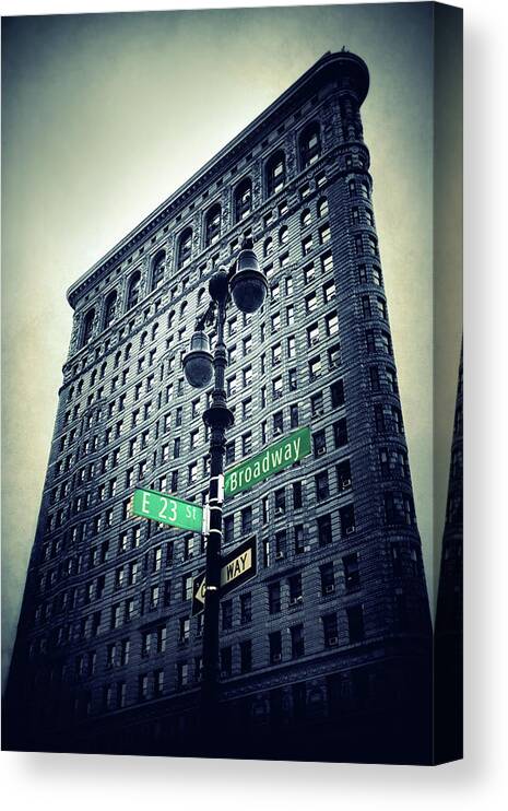 Building Canvas Print featuring the photograph Flatiron Directions by Jessica Jenney