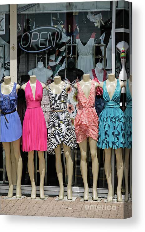 Dresses Canvas Print featuring the photograph Flirty by Kathy Strauss