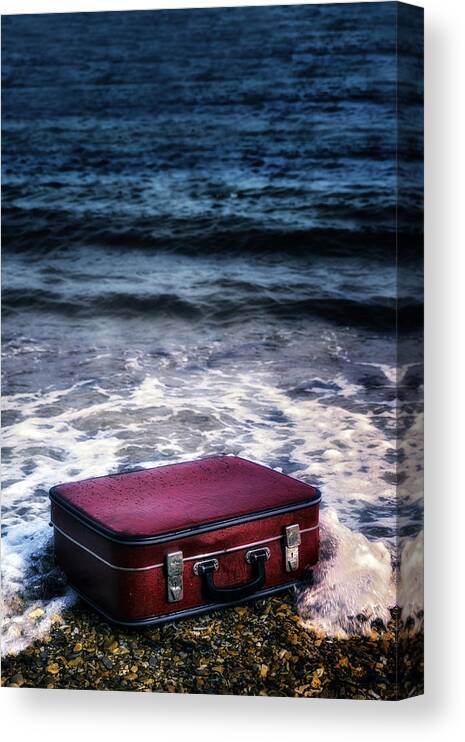 Red Canvas Print featuring the photograph Flotsam by Joana Kruse