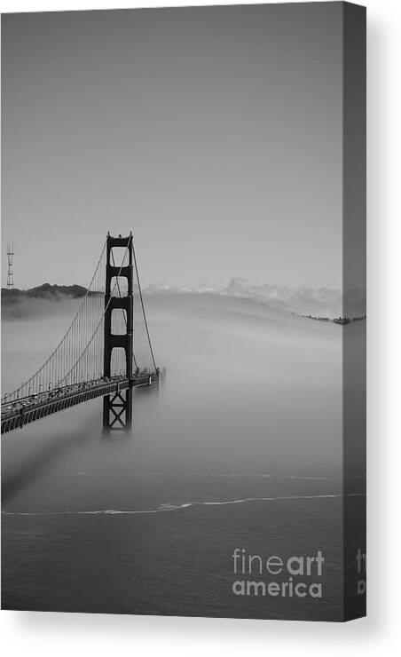 Fog Canvas Print featuring the photograph Fogging The Bridge by David Bearden