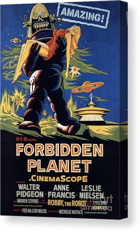 Forbidden Planet Canvas Print featuring the photograph Forbidden Planet Amazing Poster by Vintage Collectables