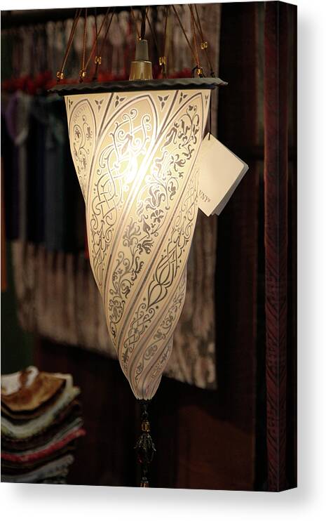 Europe Canvas Print featuring the photograph Fortuny Lamp by Vicki Hone Smith