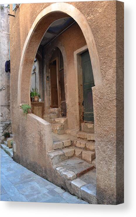 French Canvas Print featuring the photograph French Entryway by Nancy Sisco
