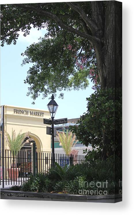 Landscape Canvas Print featuring the photograph French Market by Todd Blanchard