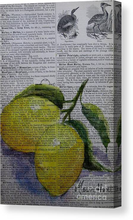 Lemons Canvas Print featuring the painting Freshest Lemons by Maria Hunt