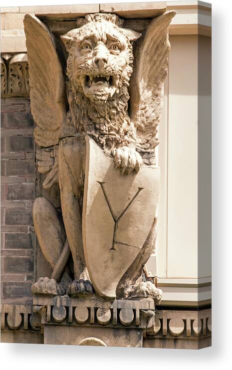 Architecture Canvas Print featuring the photograph Gargoyle at Yerkes Observatory by Ira Marcus