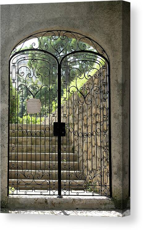 Italy Canvas Print featuring the photograph Gate to Biblioteca S Francesco by Vicki Hone Smith