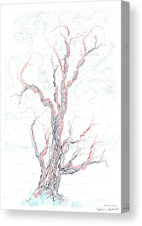 Tree Canvas Print featuring the painting Genetic branches by Regina Valluzzi