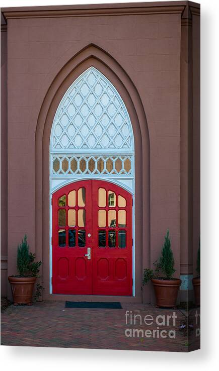 St. Matthews German Evangelical Lutheran Church Canvas Print featuring the photograph German Red by Dale Powell