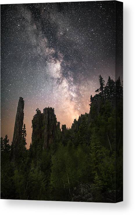 Astrophotography Canvas Print featuring the photograph Glowing Horizon by Jakub Sisak
