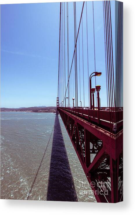 Golden Gate Canvas Print featuring the photograph Golden Gate Bridge Perspective by Ana V Ramirez