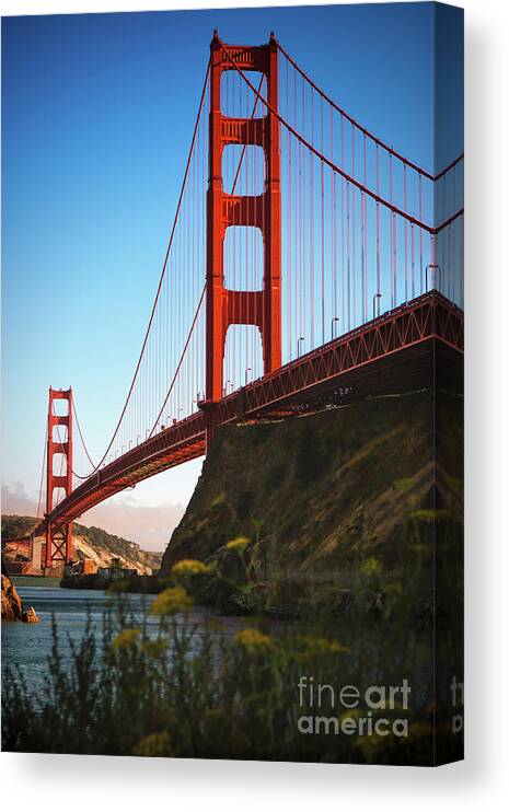 Sfo Canvas Print featuring the photograph Golden Gate Bridge Sausalito by Doug Sturgess