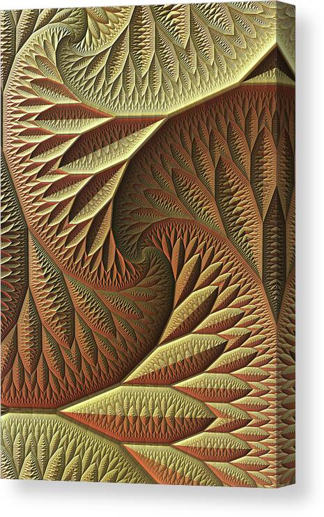 Gold Canvas Print featuring the digital art Golden by Lyle Hatch
