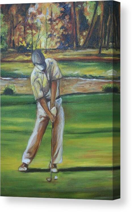 Emery Golf Canvas Print featuring the painting Golf Tips by Emery Franklin