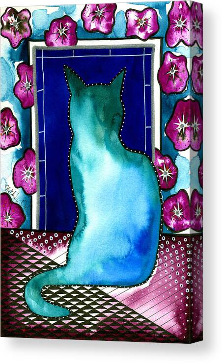Good Morning Glory - Cat Painting Canvas Print / Canvas Art by Dora Hathazi  Mendes | Fine Art America