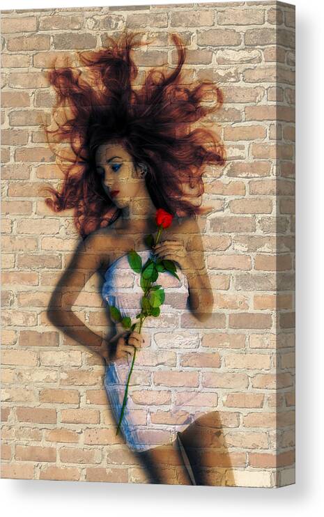 Graffiti Canvas Print featuring the photograph Graffiti Girl by Digital Art Cafe