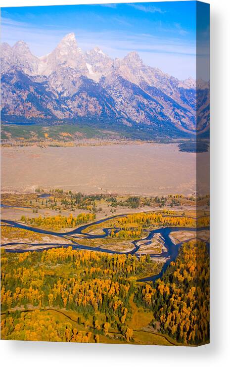 Tetons Canvas Print featuring the photograph Grand Tetons Views by James BO Insogna
