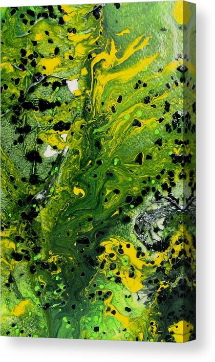 Abstract Canvas Print featuring the painting Green Green by Louise Adams