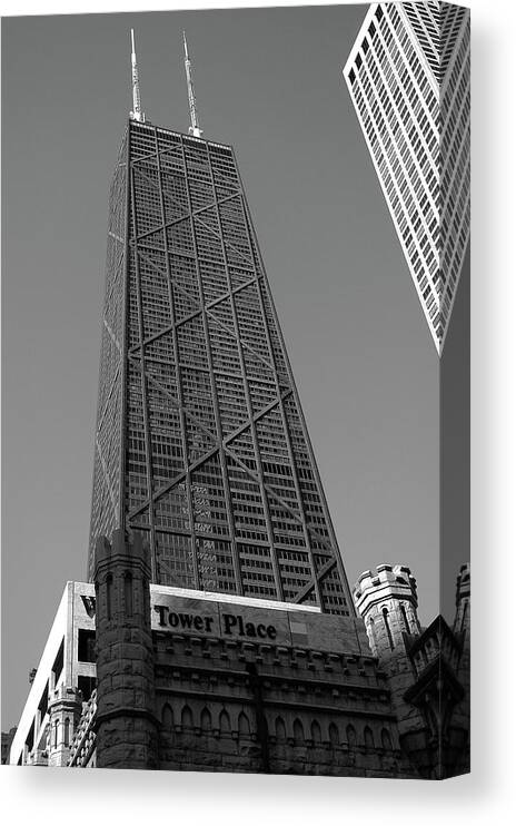 Hancock Tower Canvas Print featuring the photograph Hancock Tower by D Plinth