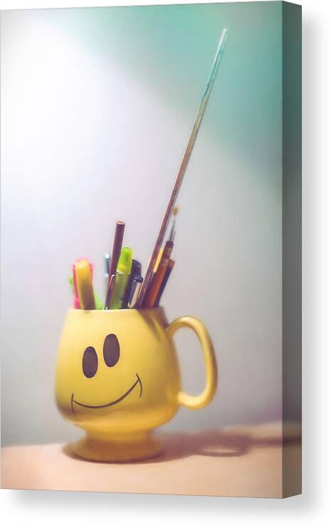 Coffee Cup Canvas Print featuring the photograph Happiness is by Scott Norris