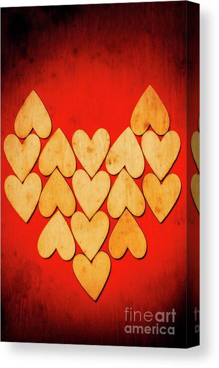 Red Canvas Print featuring the photograph Heart of hearts by Jorgo Photography