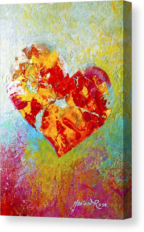 Heartfealt Canvas Print featuring the painting Heartfelt I by Marion Rose