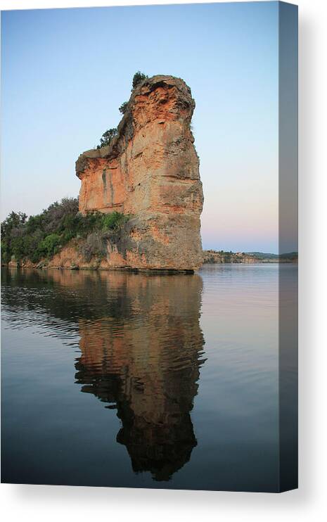 Possum Kingdom Lake Canvas Print featuring the photograph Hell's Gate 1 by Emily Olson