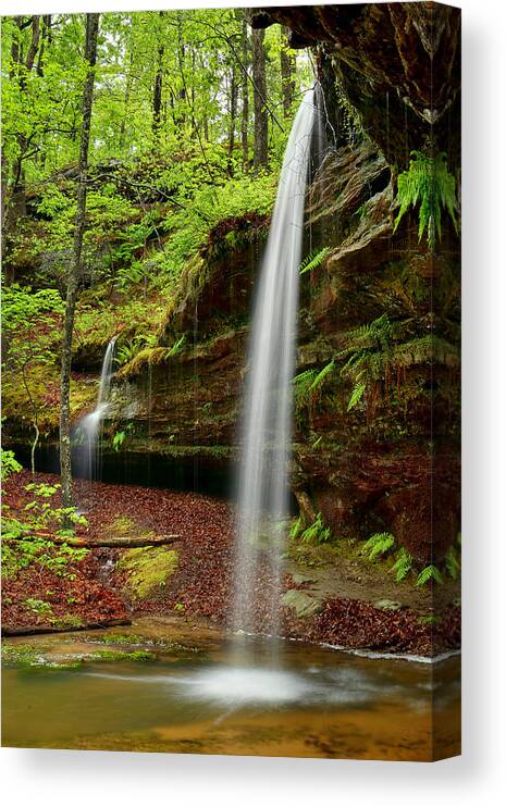 Water Canvas Print featuring the photograph Hickory Canyons by Robert Charity