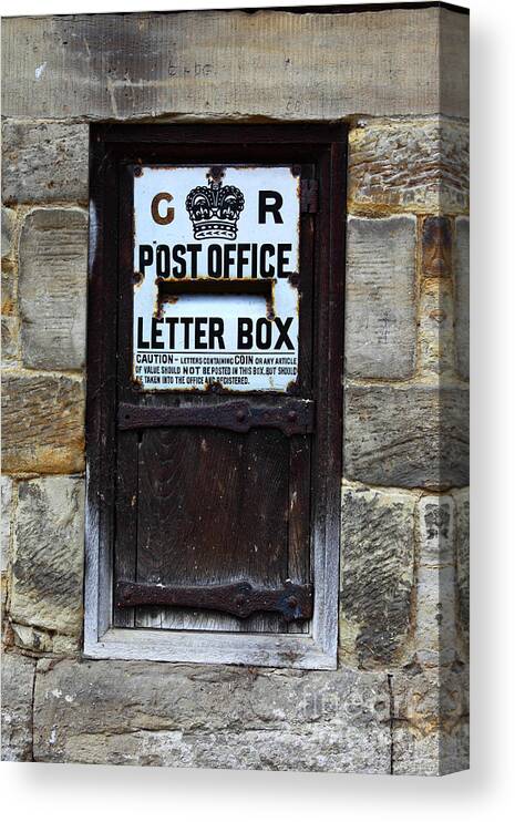 Mailbox Canvas Print featuring the photograph Historic Georgian Post Box by James Brunker