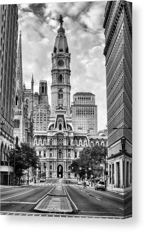 Philadelphia Canvas Print featuring the photograph Historic Philly City Hall by JC Findley