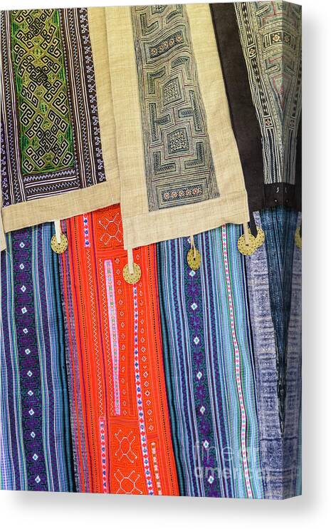 Vietnam Canvas Print featuring the photograph Hmong Weaving 5 by Werner Padarin