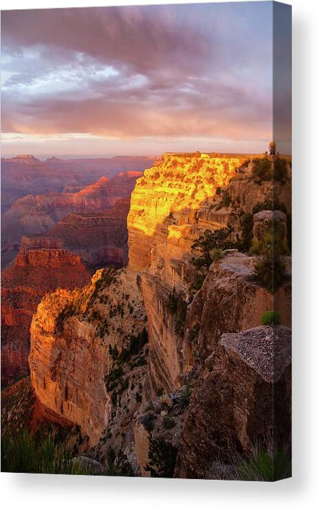 Landscape Canvas Print featuring the photograph Hopi Point Sunset 2 by Arthur Dodd