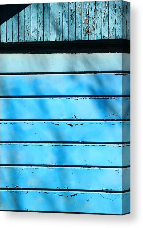 Horizontal Canvas Print featuring the photograph Horizontal Blue Is Being Pushy by Kreddible Trout