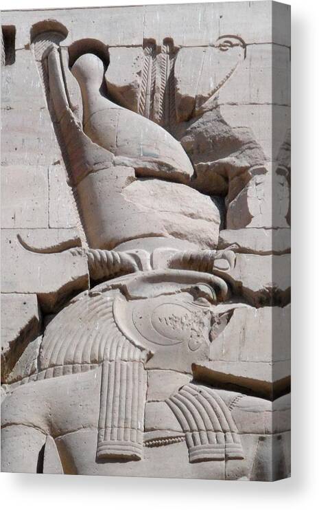 Egyptian Museum Canvas Print featuring the photograph Horus at Philae by Richard Deurer