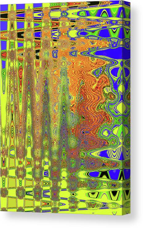 Hospital Construction Abstract # 7 Canvas Print featuring the digital art Hospital Construction Abstract # 7 by Tom Janca