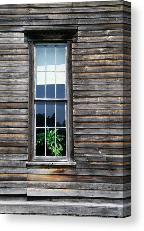 Fayette State Park Canvas Print featuring the photograph Hotel Window Fayette State Park by Mary Bedy