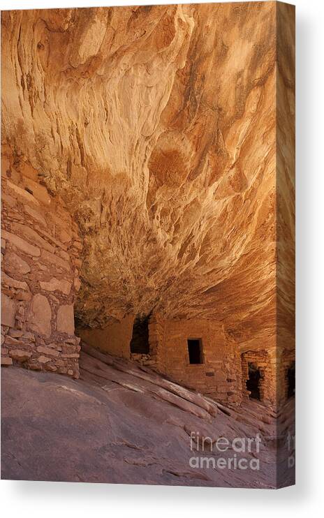 Southwest Canvas Print featuring the photograph House On Fire-Indian Ruin by Sandra Bronstein