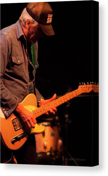 Howe Gelb Canvas Print featuring the photograph Howe Gelb on Guitar by Micah Offman