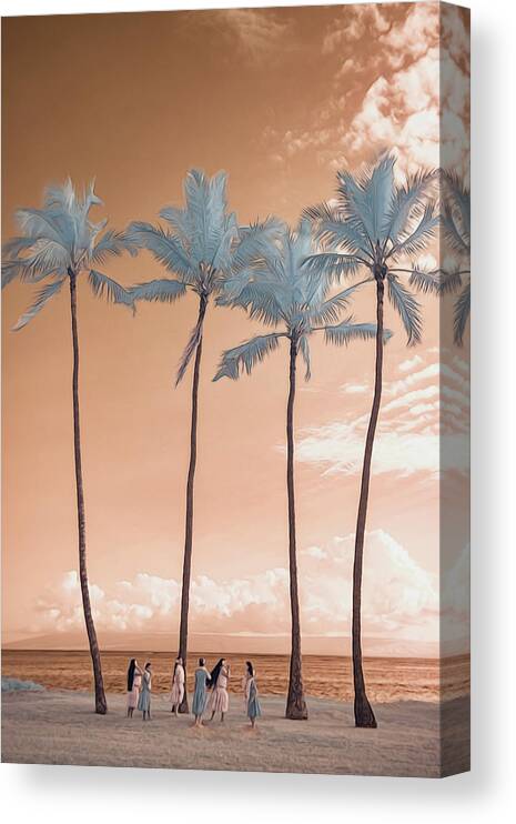 Hawaii Canvas Print featuring the photograph Hula Dancers by Marzena Grabczynska Lorenc