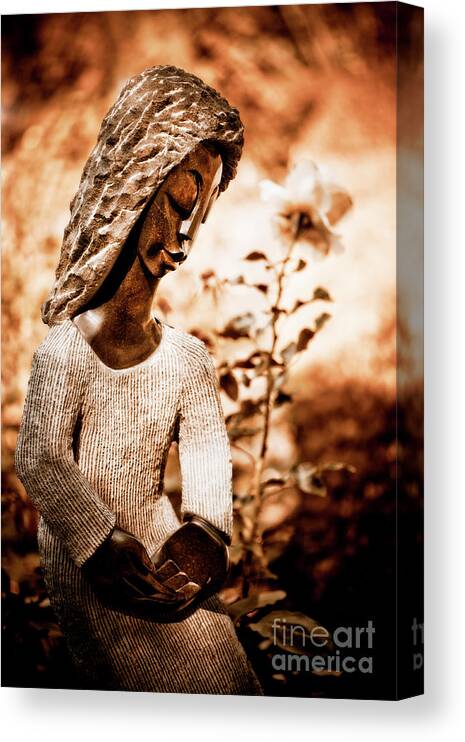 Art Canvas Print featuring the photograph Humble Woman by Venetta Archer