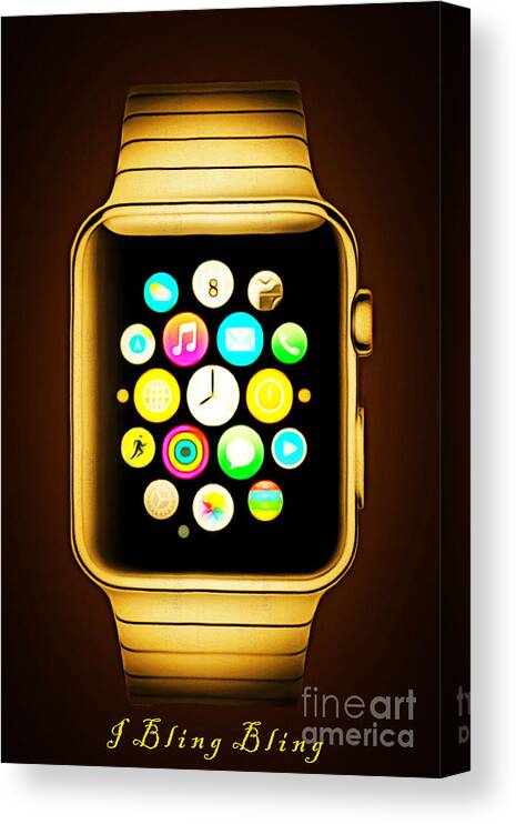 Iwatch Canvas Print featuring the photograph I Bling Bling 20150311 by Wingsdomain Art and Photography