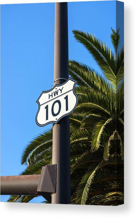 Highway 101 Canvas Print featuring the photograph Iconic 101 by Joseph S Giacalone