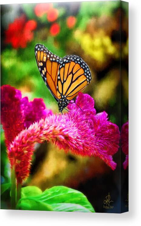 Flower Canvas Print featuring the digital art In The Pink by Pennie McCracken