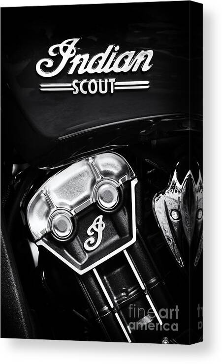 2015 Canvas Print featuring the photograph Indian Scout Abstract by Tim Gainey