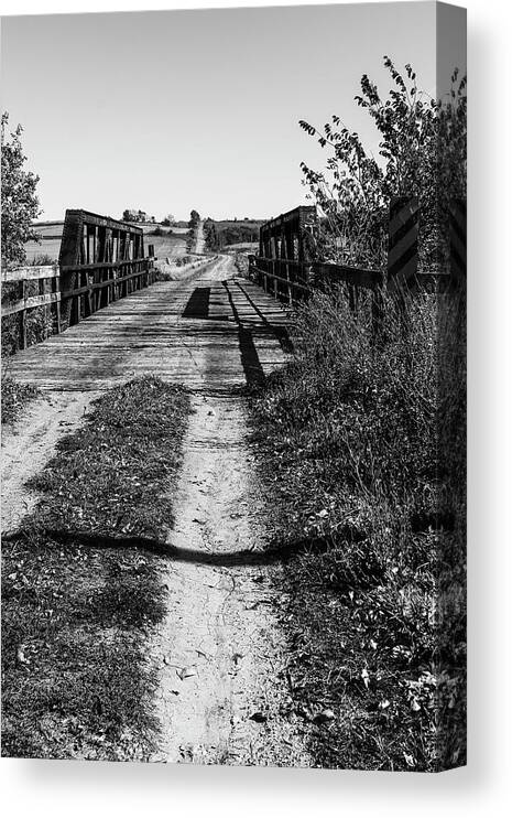 Dirt Road Canvas Print featuring the photograph Iowa Country Road by Ed Peterson