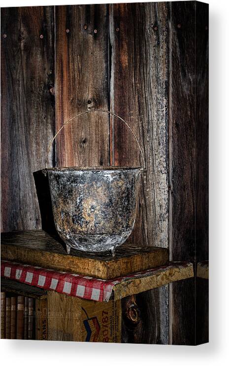 Pot Canvas Print featuring the photograph Iron Cauldron by Fred Denner