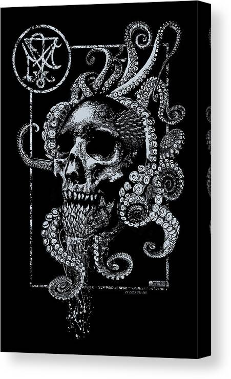Death Canvas Print featuring the mixed media It Lies To Us by Tony Koehl