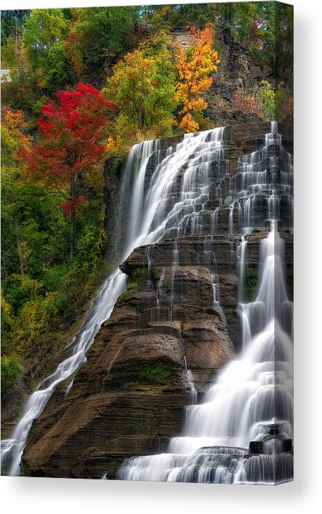 Ithaca Falls Canvas Print featuring the photograph Ithaca Falls by Mark Papke