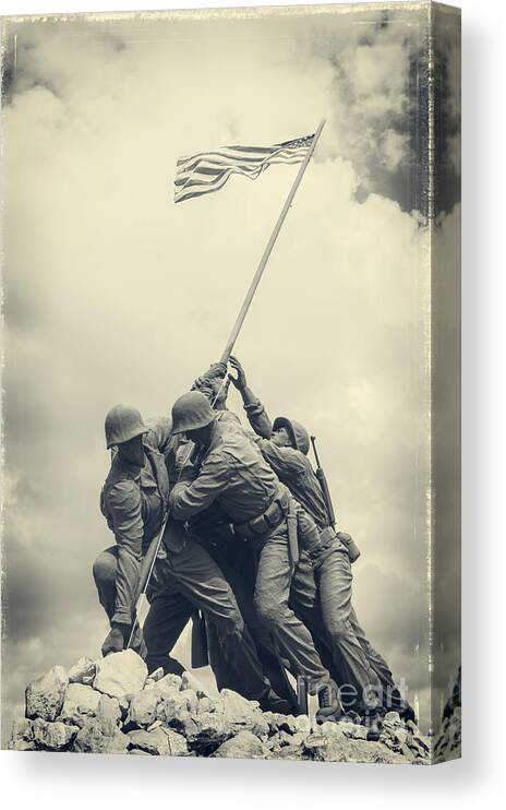 Iwo Jima Canvas Print featuring the photograph Iwo Jima Monument by Imagery by Charly