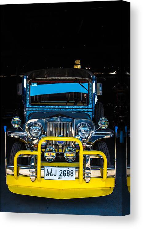 Jeepney Canvas Print featuring the photograph Jeepney, Manila by Judith Barath
